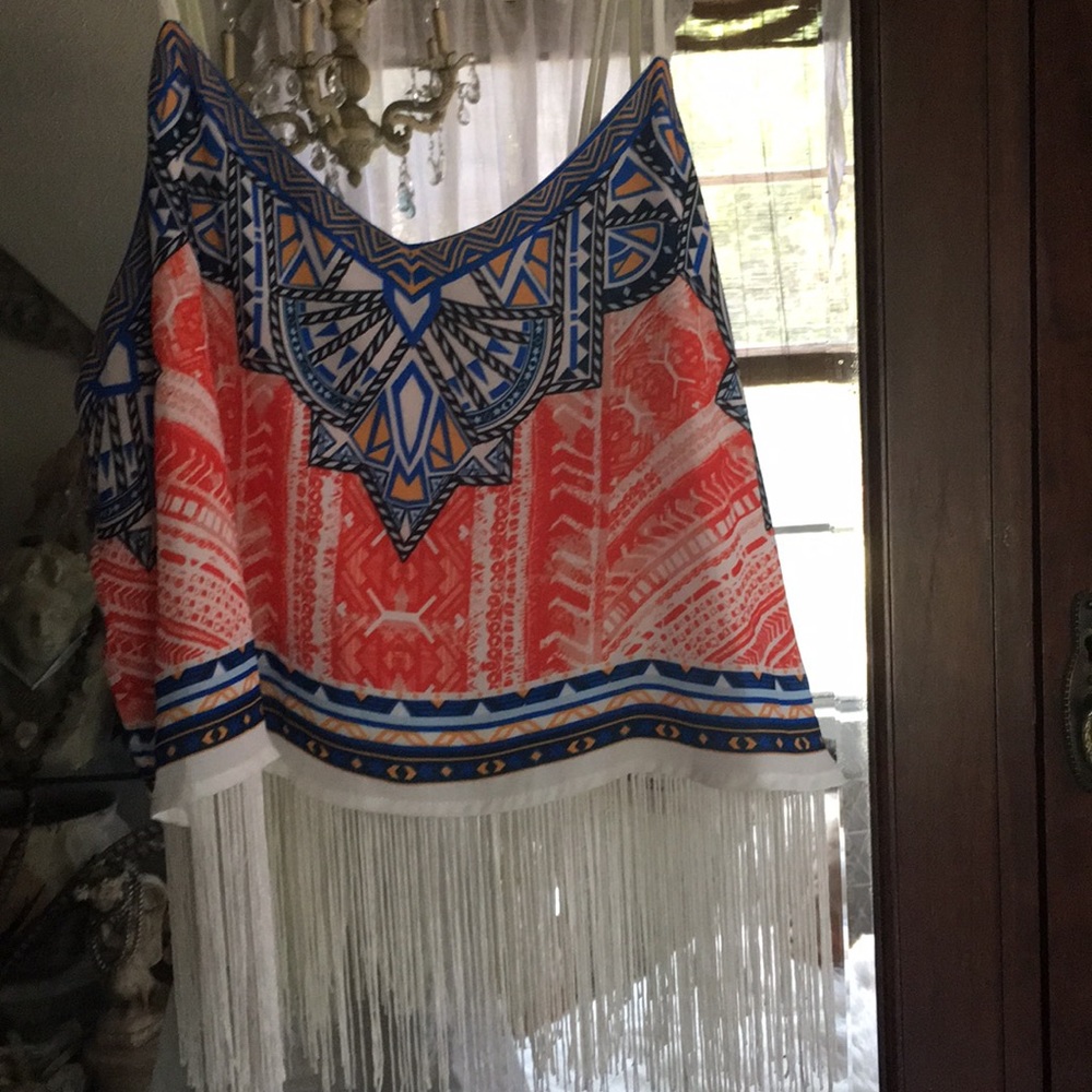 Jealous Tomato fringed cami